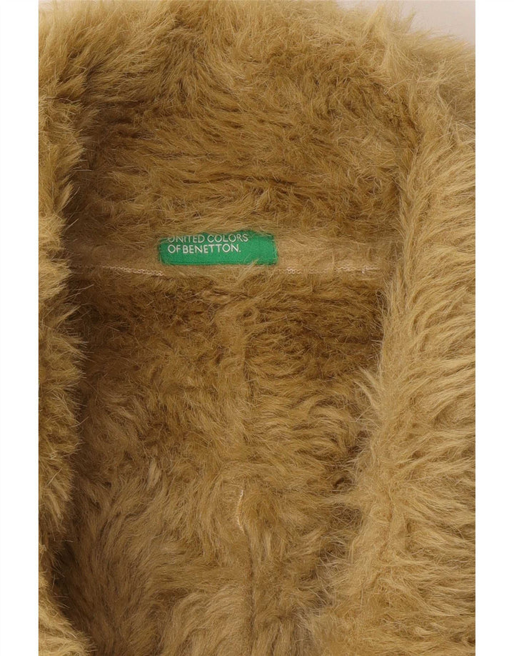 Женская куртка Benetton из шерпы IT 46, большая, зеленая, полиэстер