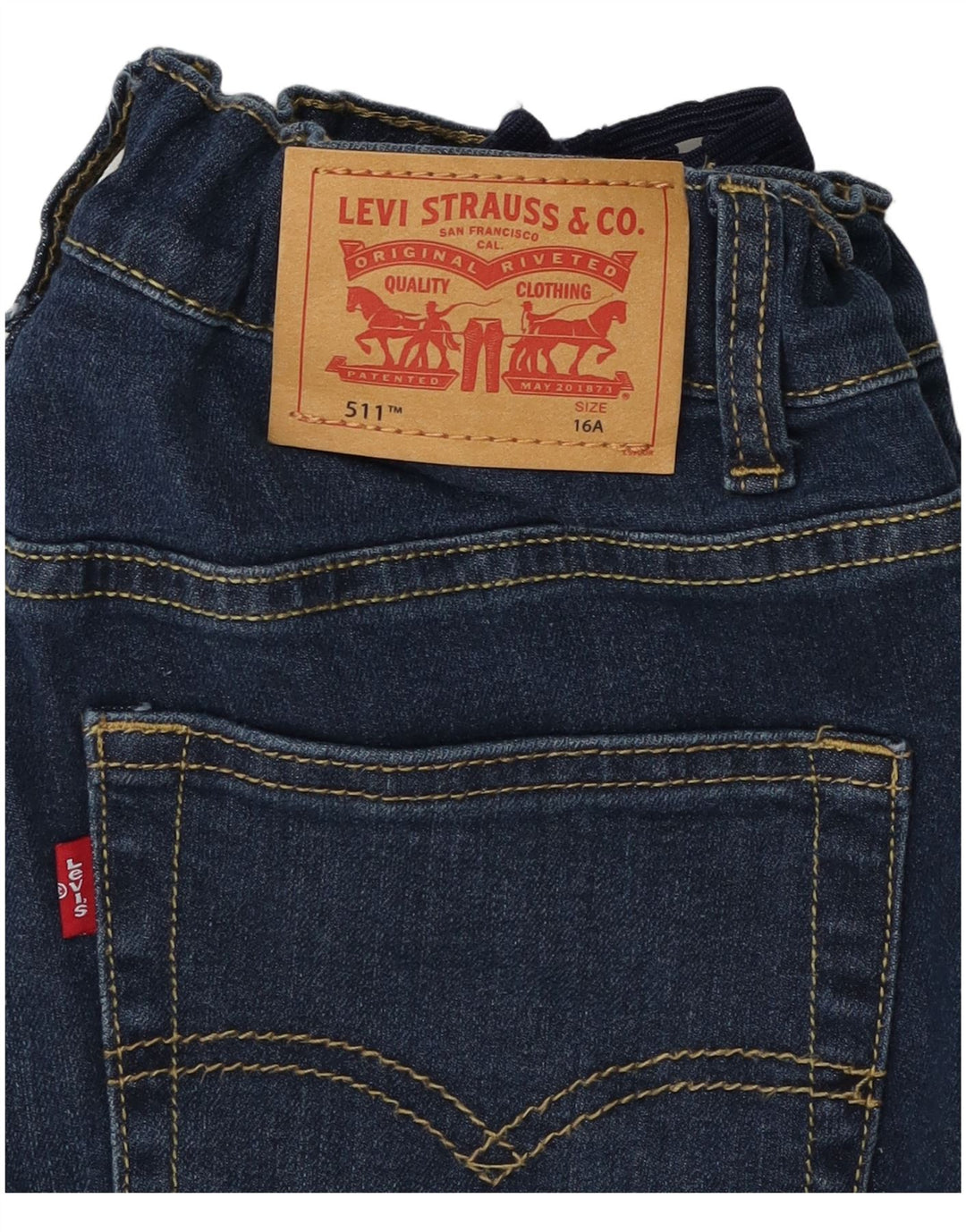 Джинсы Levi's Boys 511 Slim 15-16 лет, темно-синие, хлопок