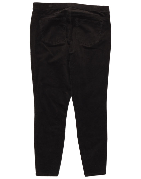 Женские вельветовые брюки скинни Marks & Spencer UK 18 XL W36 L28 черные