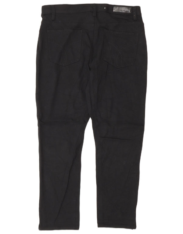 Женские узкие повседневные брюки Calvin Klein, размер США 12, большие W32 L28, черные вискозы