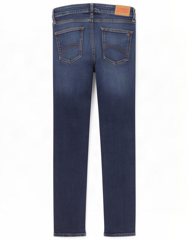 Tommy Hilfiger Джинсы узкого кроя для мальчиков 13–14 лет W28 L30, синий хлопок
