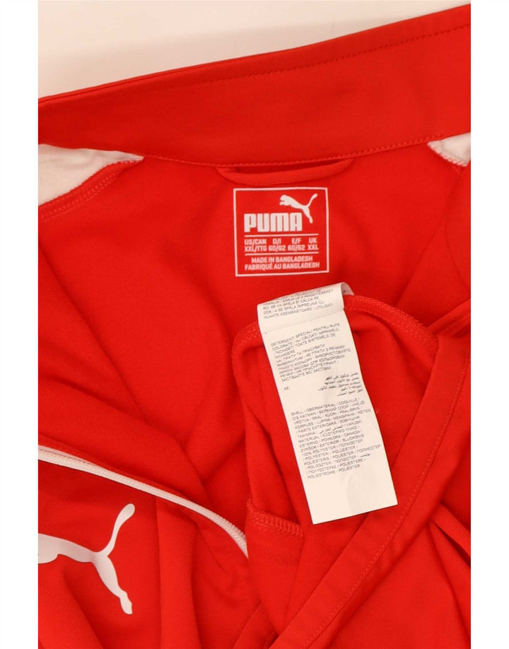 Мужской спортивный костюм Puma 2XL, красный полиэстер с цветными блоками
