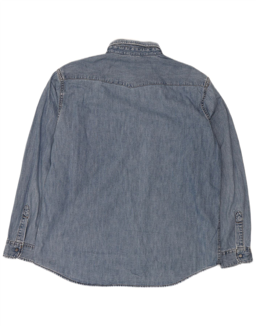 Carrera Мужская джинсовая рубашка в стиле вестерн 2XL Синяя хлопковая классическая