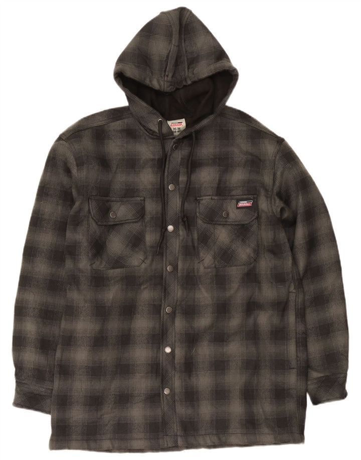 Мужская рубашка Dickies Lumberjack с капюшоном, Великобритания, 38/40, средний серый полиэстер в клетку
