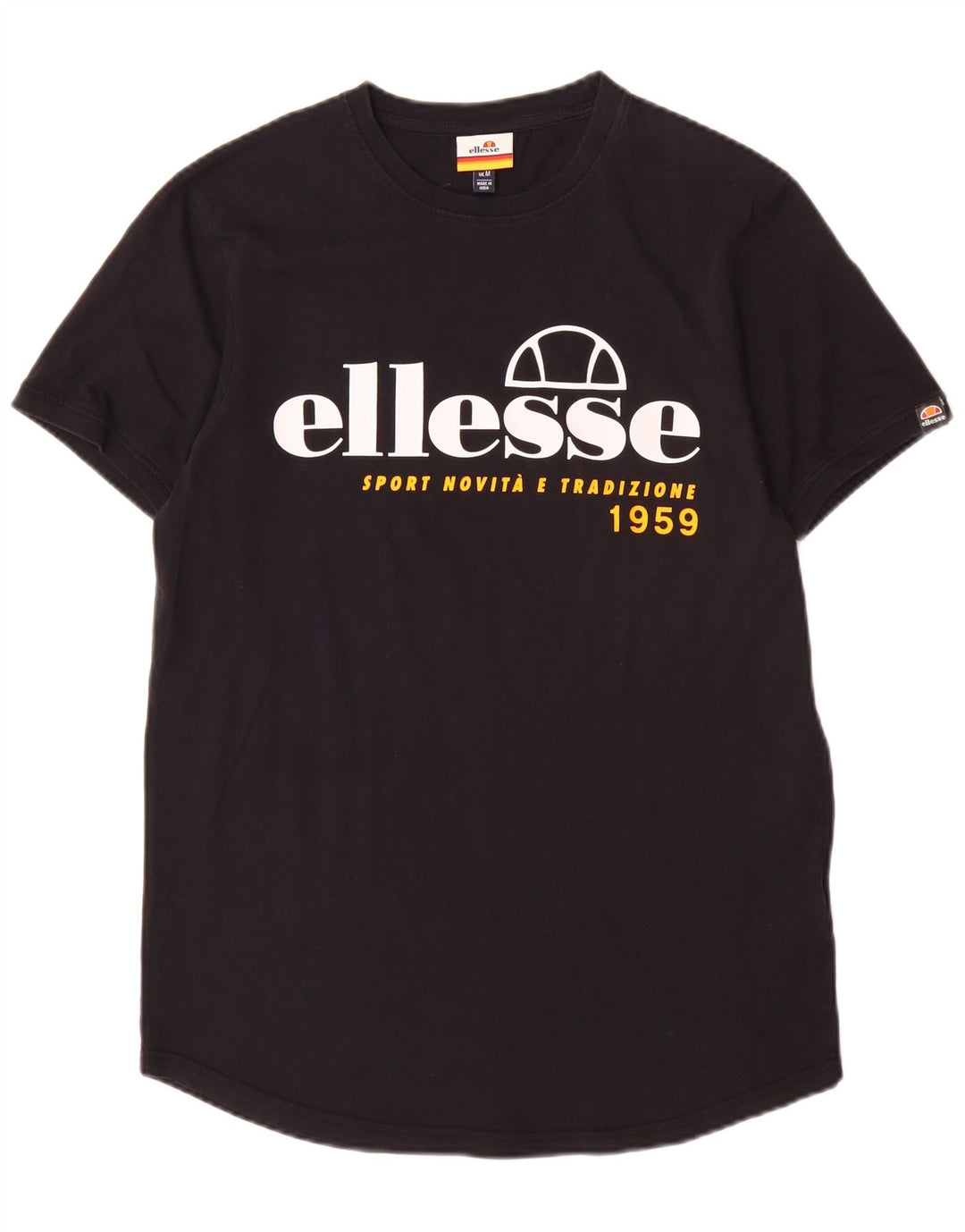 Мужская футболка Ellesse с рисунком, средний черный хлопок