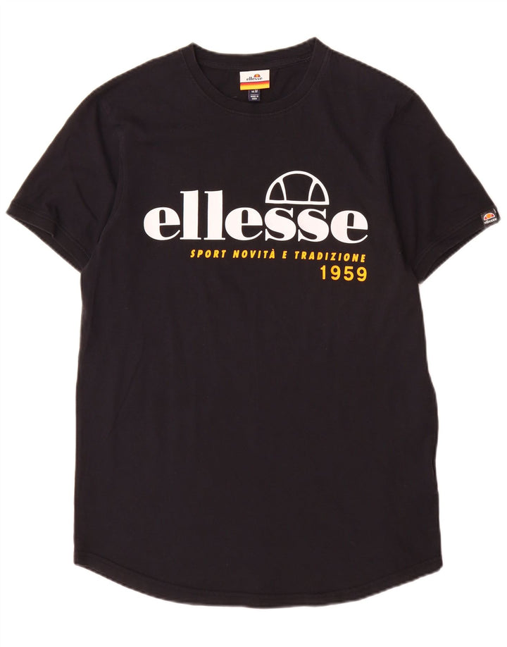 Мужская футболка Ellesse с рисунком, средний черный хлопок