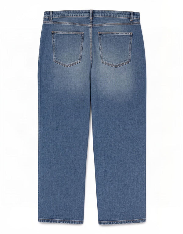Женские широкие джинсы Marks & Spencer UK 20 2XL W40 L28 синие, хлопок