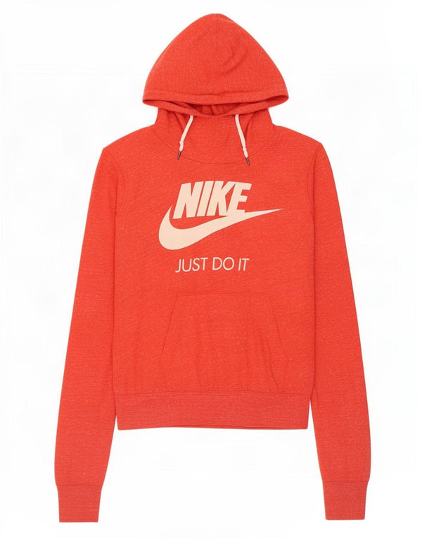 Женский джемпер с капюшоном Nike UK 10, маленький хлопковый с оранжевыми крапинками