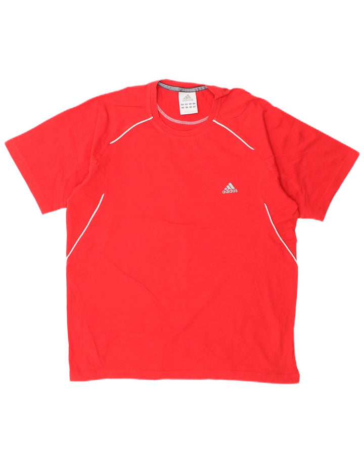 Adidas Мужская футболка из хлопка большого размера красного цвета
