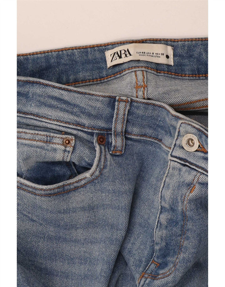 Женские потертые джинсы скинни Zara EU 40 Medium W30 L28 Синие