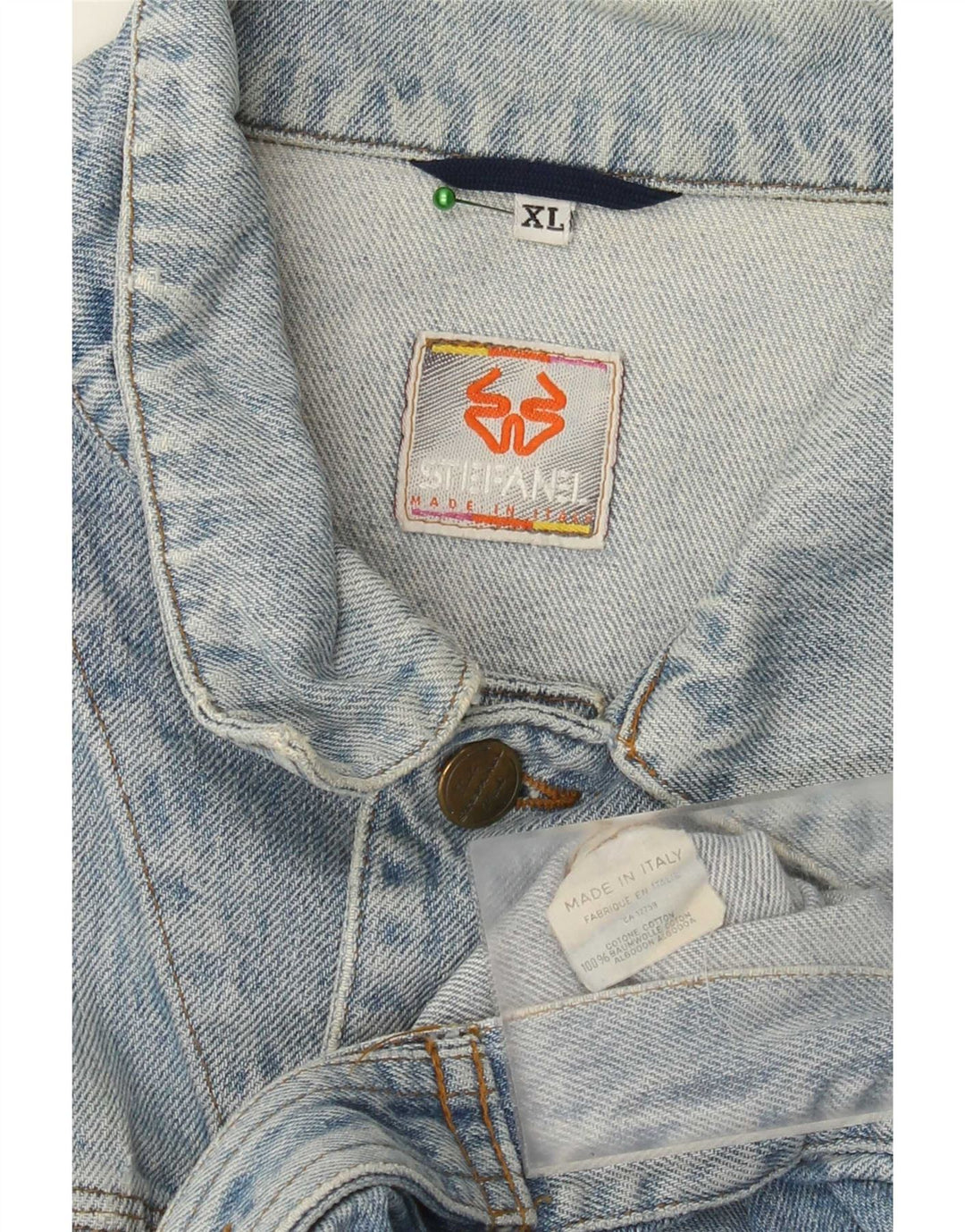 Женская джинсовая куртка Stefanel UK 18 XL, синяя, хлопок