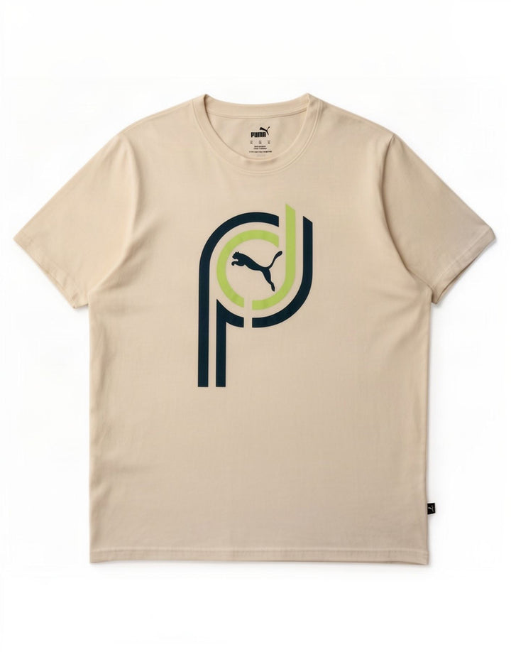 Мужская футболка с рисунком Puma XL, белый хлопок