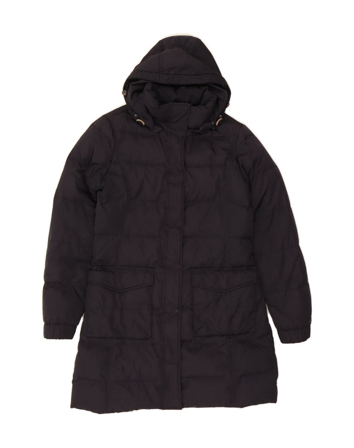 TOMMY HILFIGER Womens Hooded Padded Coat UK 16 Large Navy Blue Polyester Vintage Tommy Hilfiger and Second-Hand Tommy Hilfiger from Messina Hembry 