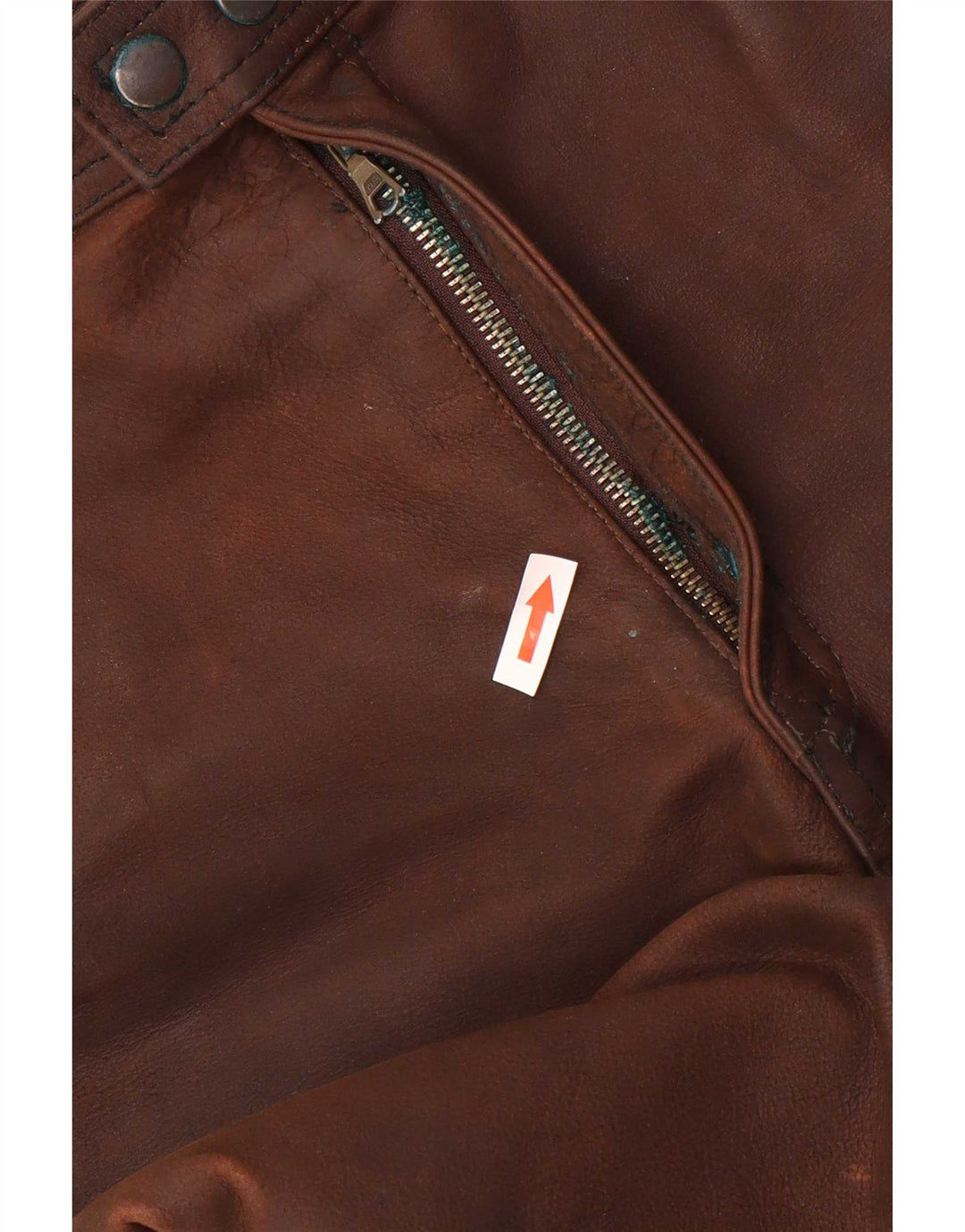 Мужские прямые кожаные брюки American Eagle W36 L32 коричневые