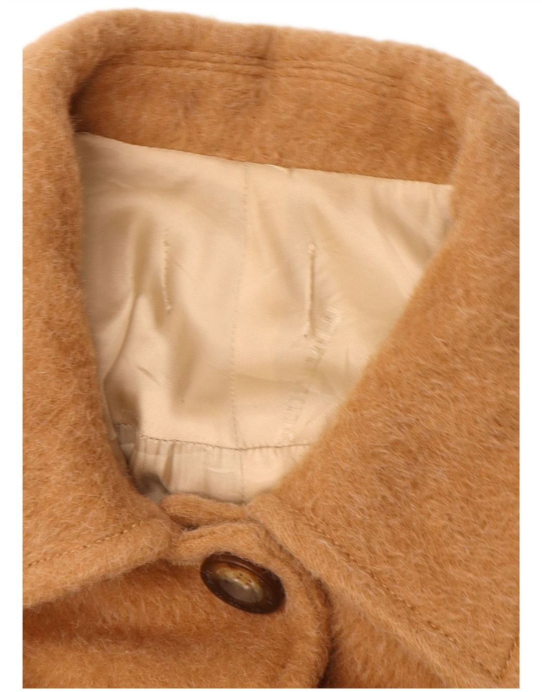 Винтажное женское пальто UK 12, средний бежевый