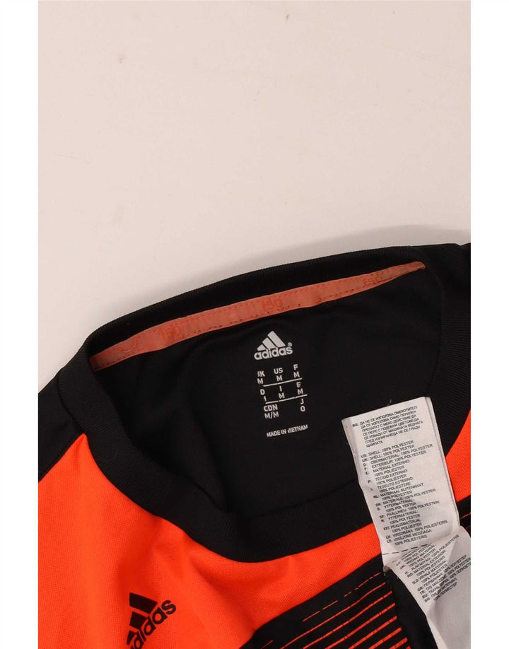 Adidas Мужская футболка с рисунком Верх среднего черного цвета из полиэстера с цветными блоками