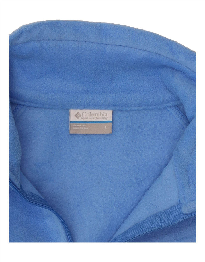 COLUMBIA Womens Fleece Jacket UK 16 Large Blue Polyester Vintage Columbia and Second-Hand Columbia from Messina Hembry 