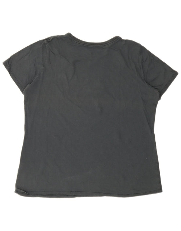 Женская футболка спортивного кроя с рисунком Nike Top UK 18 XL, серый хлопок