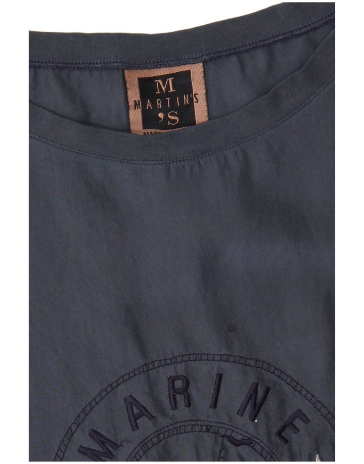 Женская блузка без рукавов с рисунком Martin's Top IT 42 Medium Navy Blue Silk