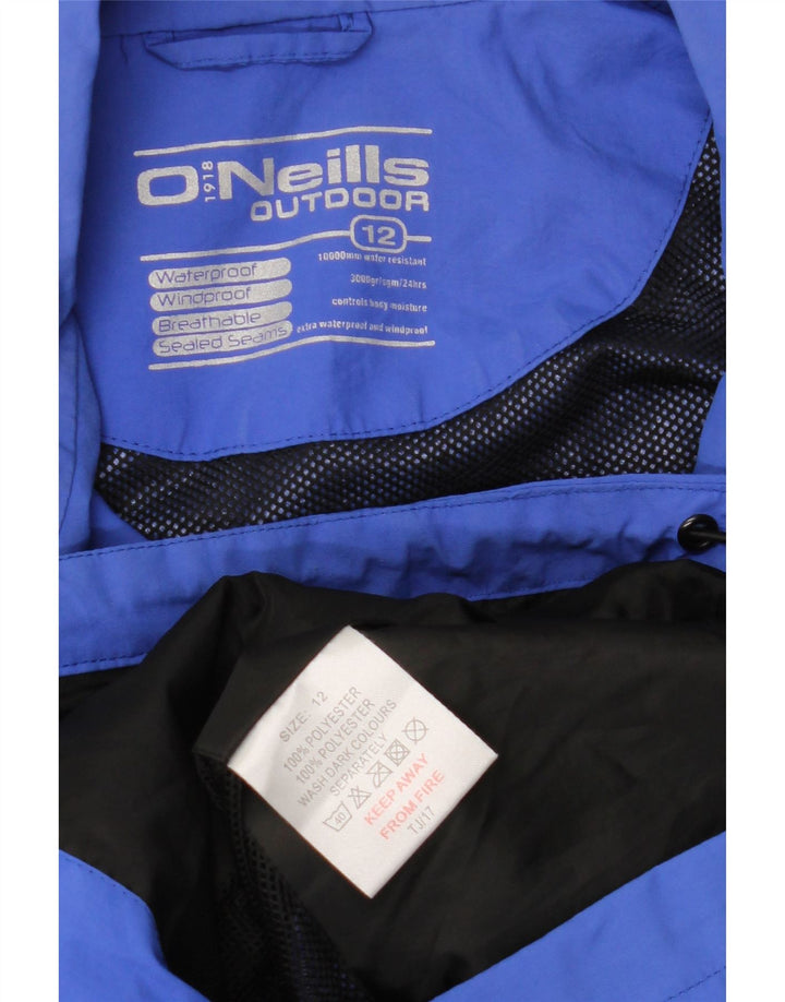 Женская дождевик с капюшоном O'Neills UK 12, средний синий полиэстер