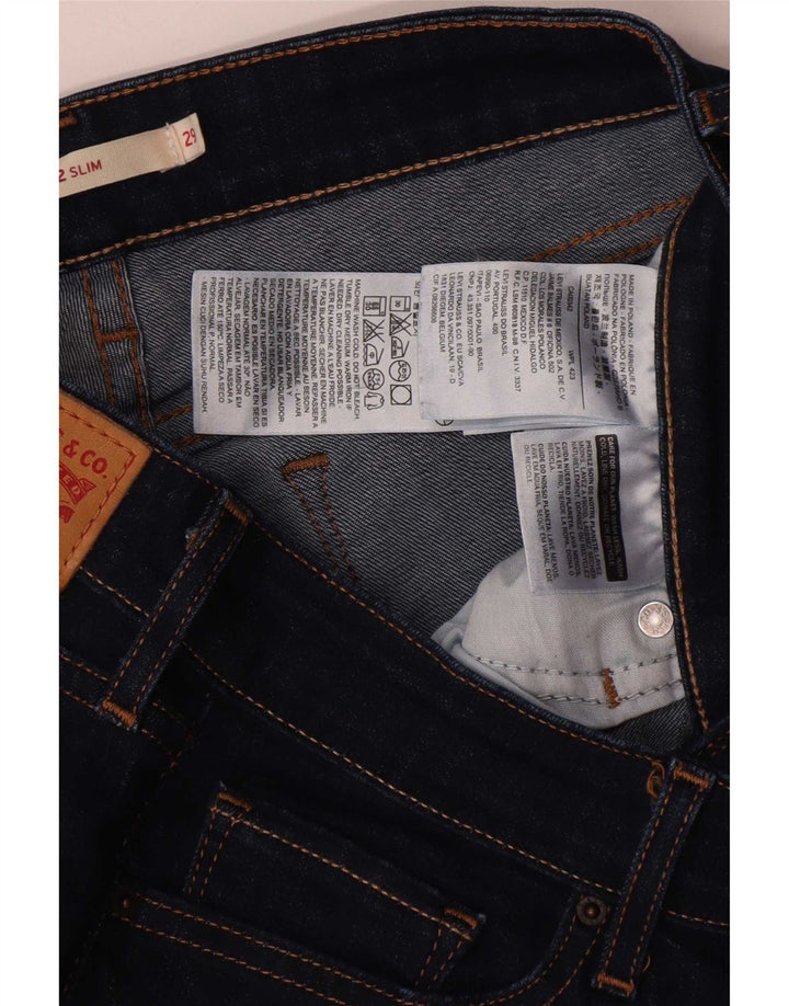 Женские джинсы Levi's 712 Slim W29 L26 Темно-синие, хлопок