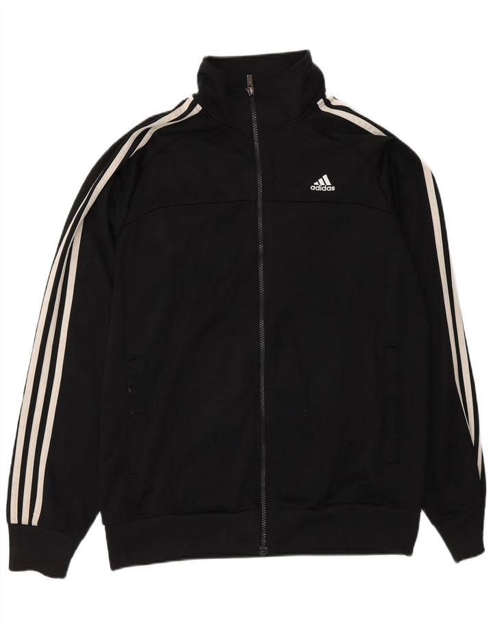 Мужская спортивная куртка Adidas UK 40/42, средний черный полиэстер