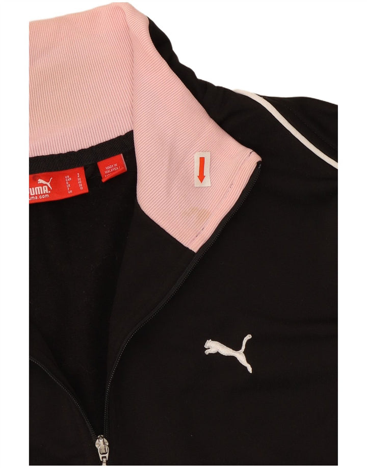 Женский укороченный спортивный костюм Puma UK 10, маленький черный цветной блок
