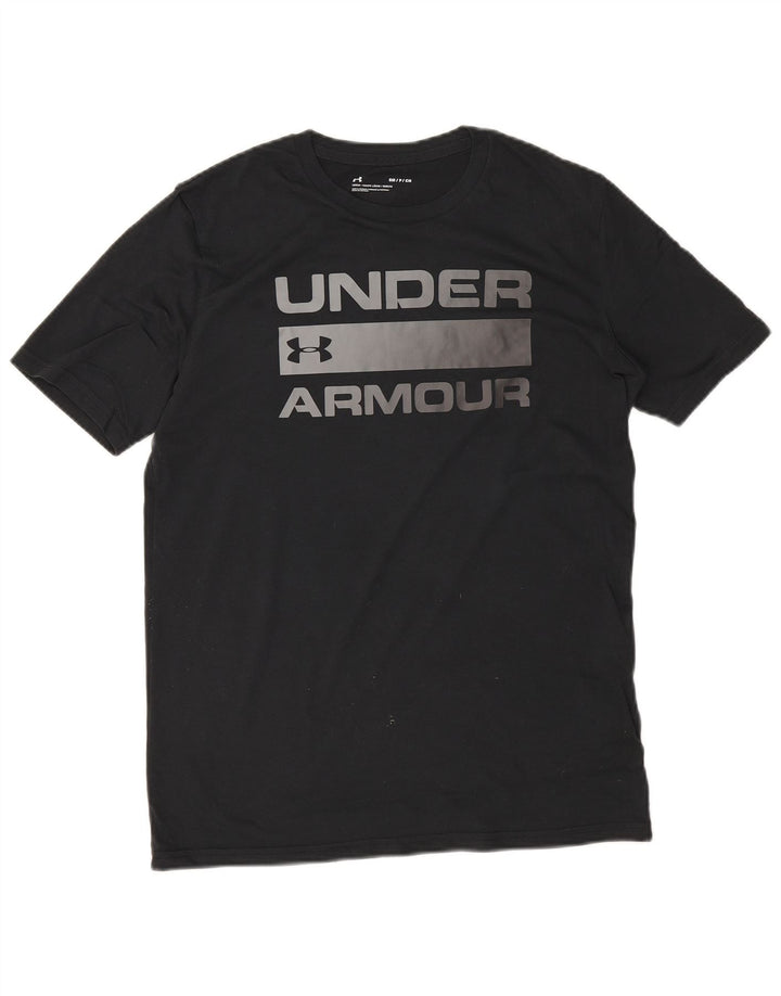 Мужская футболка с рисунком Under Armour, маленький черный хлопковый топ