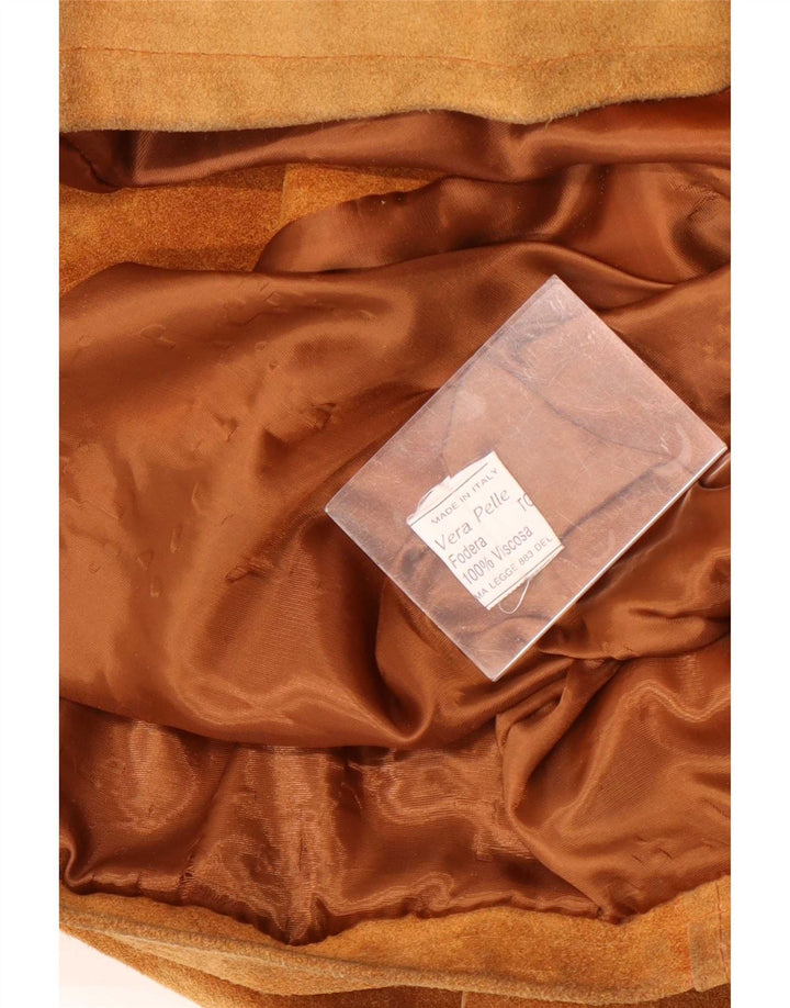 Винтажная мужская замшевая куртка IT 52 XL Коричневая Ковбойская