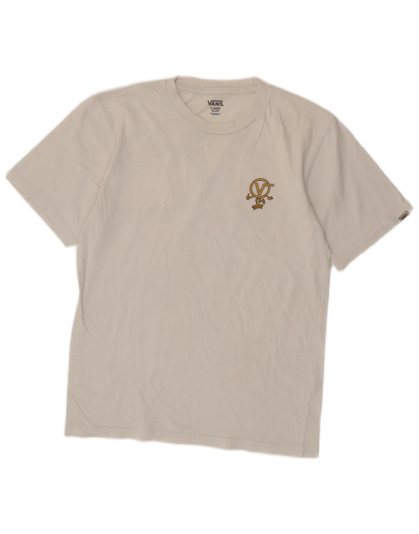 Vans Boys Graphic T-Shirt Top 14-15 Years XL White Cotton