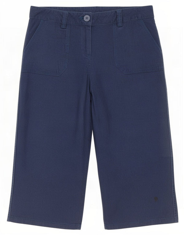 Женские шорты-бермуды Marks & Spencer UK 12 Medium W30 Темно-синие льняные