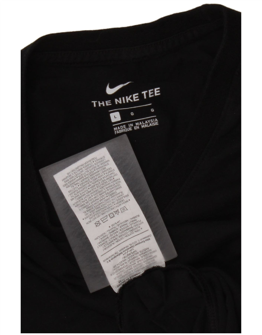 Мужская футболка NIKE, большой размер, черный хлопок