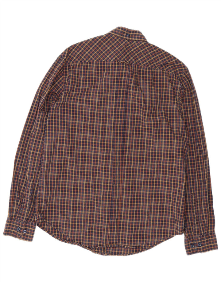 Мужская рубашка BEN SHERMAN, хлопковая клетка среднего коричневого цвета