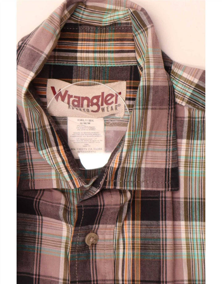 Мужская рубашка Wrangler, средний разноцветный клетчатый хлопок