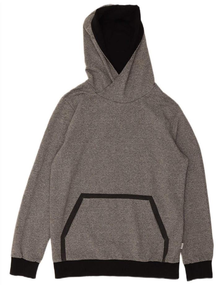 Мужской джемпер с капюшоном Jack & Jones, средний серый, полиэстер с цветными блоками