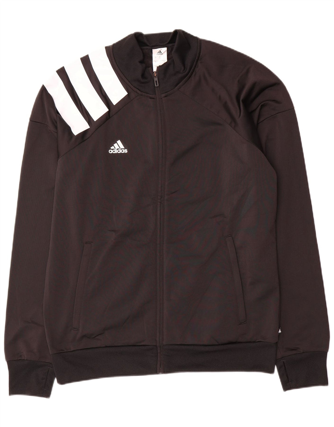 Мужская спортивная куртка Adidas, большая черная полиэстер с цветными блоками