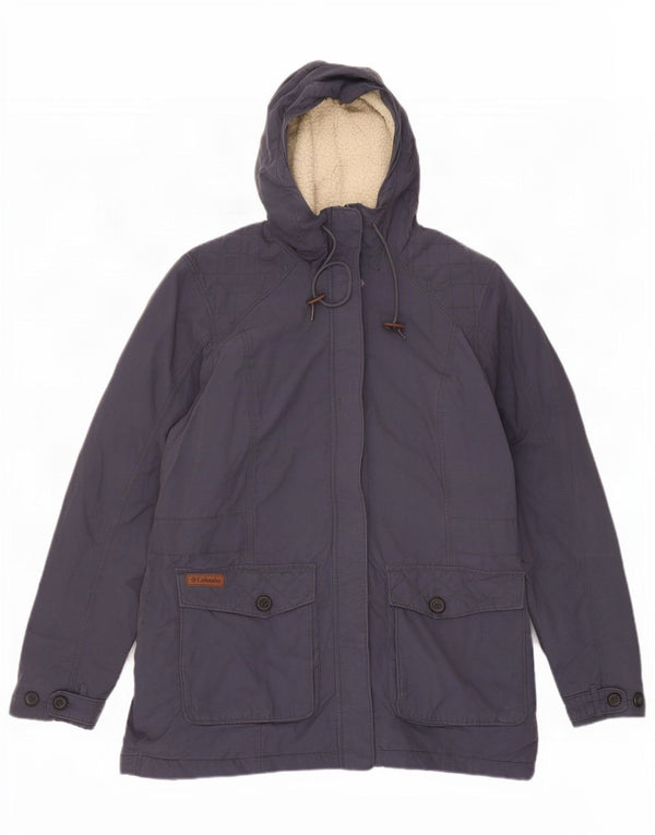 Женская ветровка Columbia с капюшоном из шерпы, Великобритания, 18 XL, синий хлопок