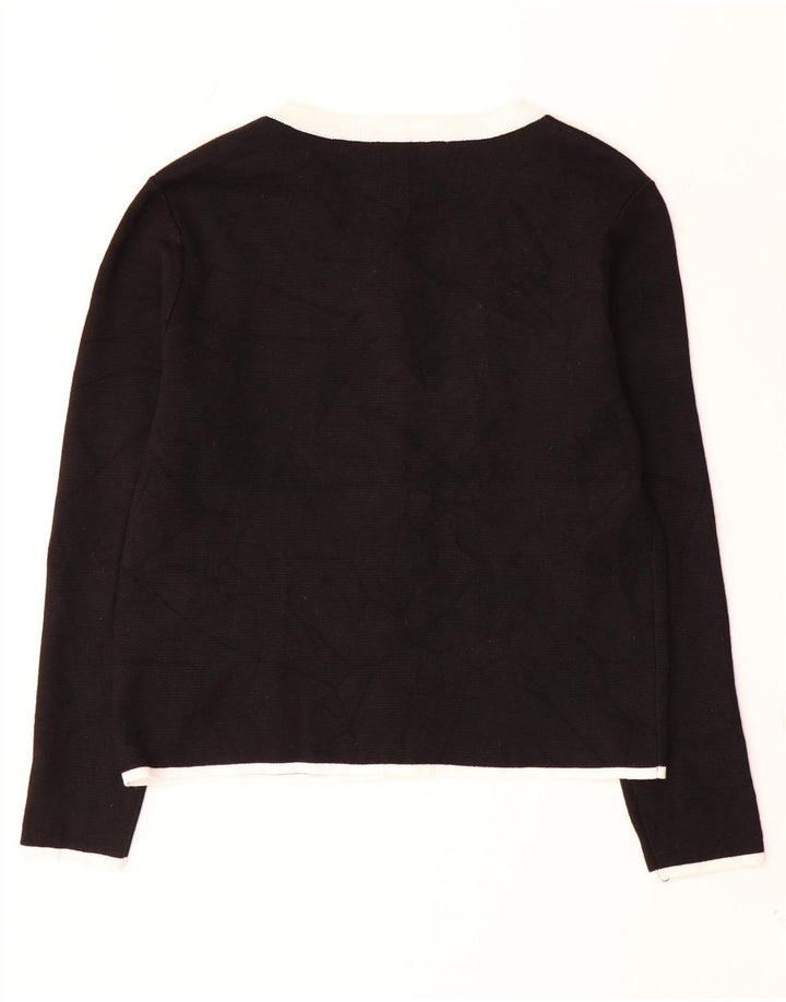 Женский кардиган Zara UK 12, средний черный полиэстер