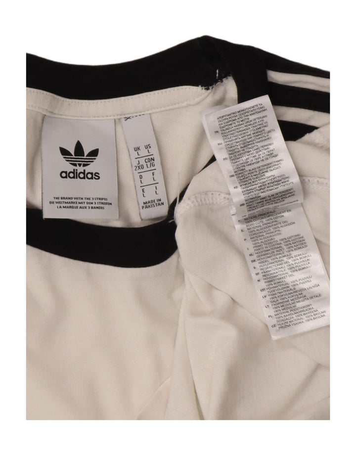 Мужская футболка Adidas Top большого размера из белого хлопка