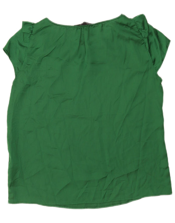 Женская блузка Zara Top UK 14, большой зеленый полиэстер