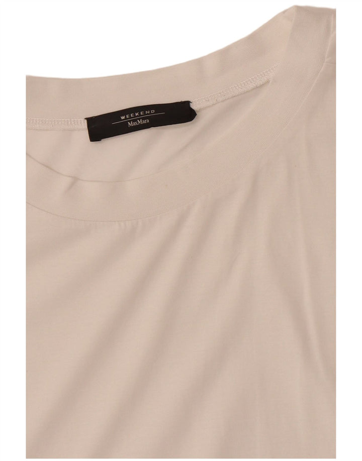 Женская футболка выходного дня Max Mara Top UK 16, большая белая
