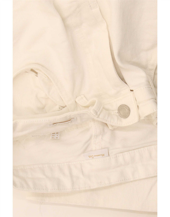 Женские укороченные джинсы Massimo Dutti EU 40 Medium W30 L24 Белые