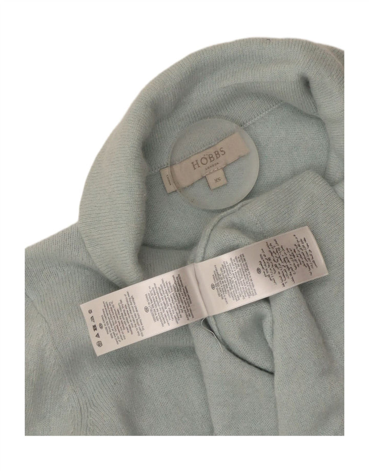 Женский укороченный джемпер с высоким воротником Hobbs UK 4 XS, синяя шерсть