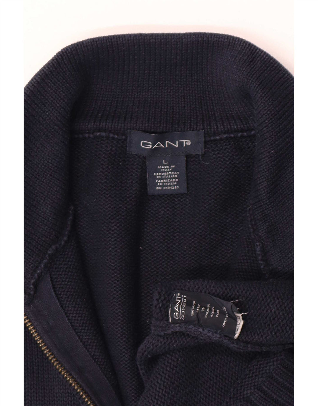 Мужской кардиган Gant, большой темно-синий хлопковый свитер