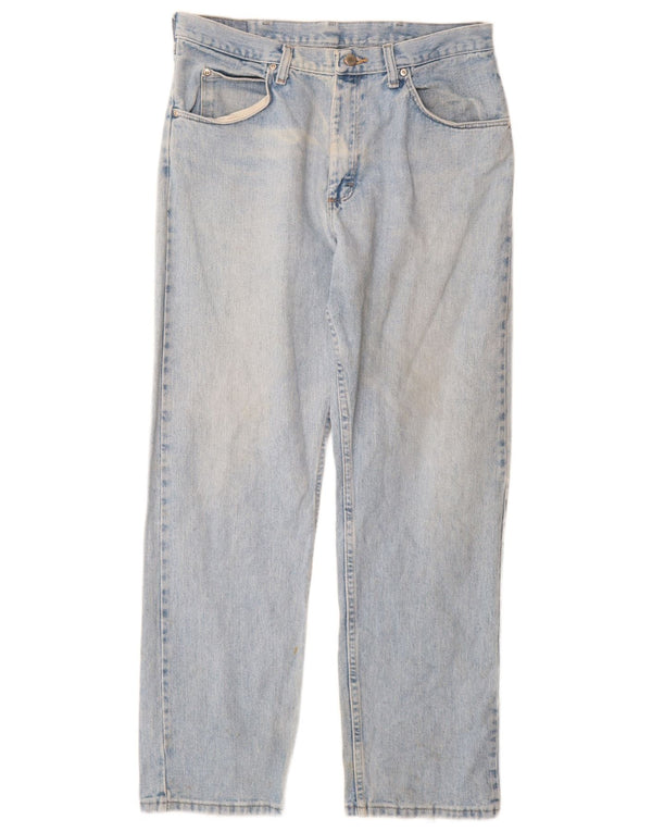 Мужские прямые джинсы свободного покроя Wrangler W34 L32, синий хлопок