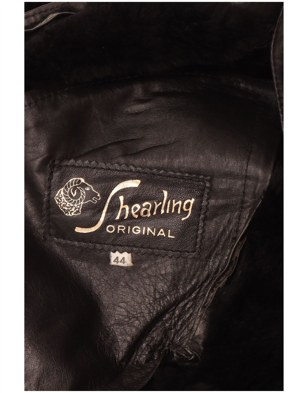 VINTAGE Женская дубленка оверсайз IT 44 Medium Black Shearling