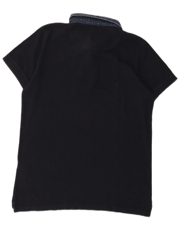 Мужская рубашка-поло Diesel 2XL темно-синяя, хлопок