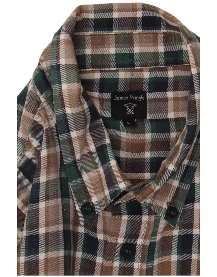 Мужская фланелевая рубашка James Pringle, большая разноцветная клетка