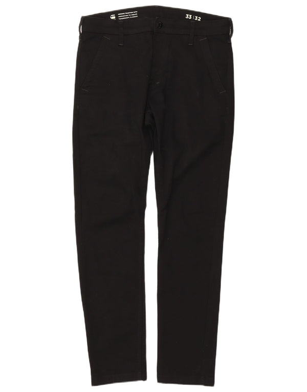 Мужские узкие брюки-чиносы G-Star W33 L32, черные хлопковые