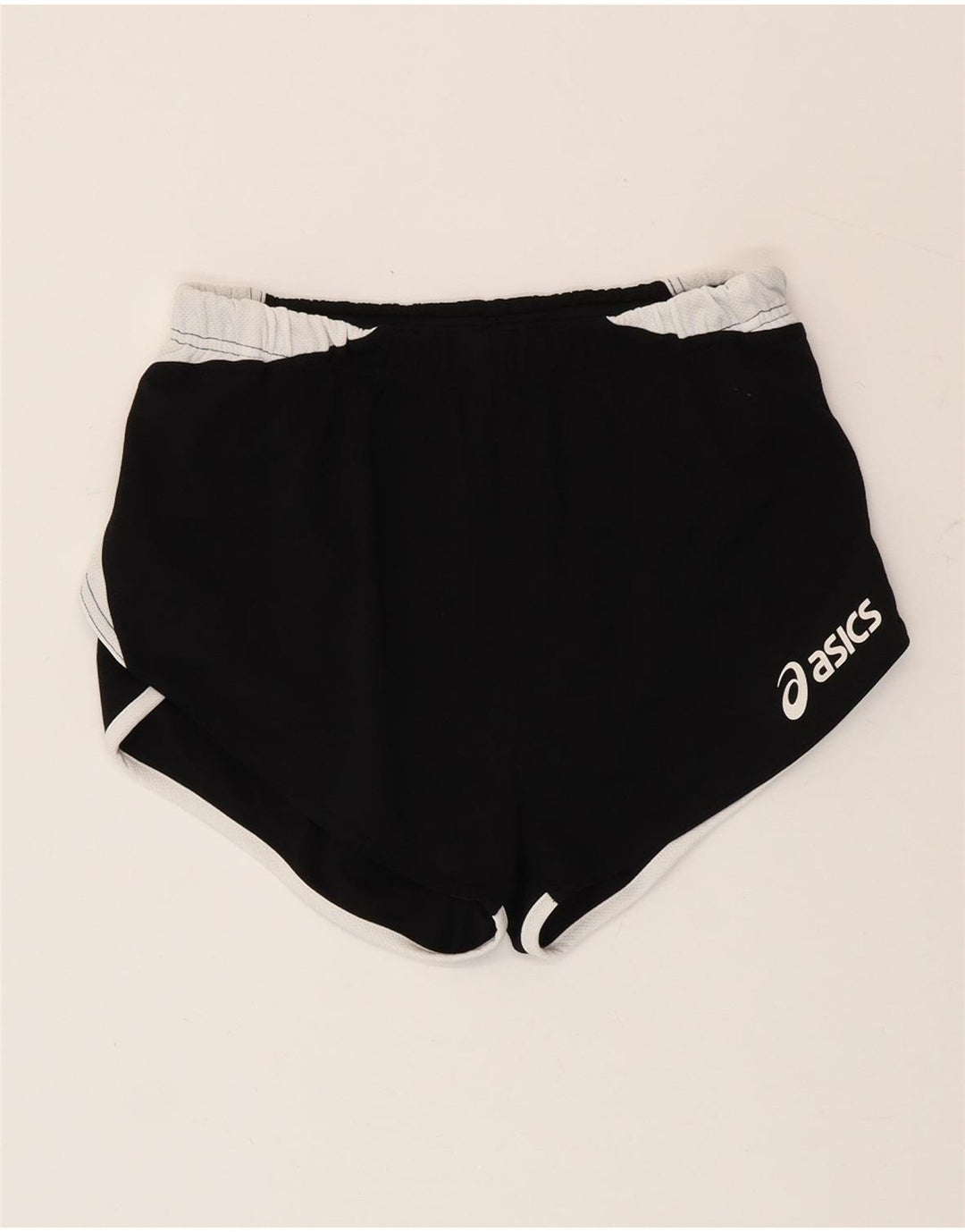 Женские спортивные шорты Asics UK 12, средние черные, полиэстер с цветными блоками